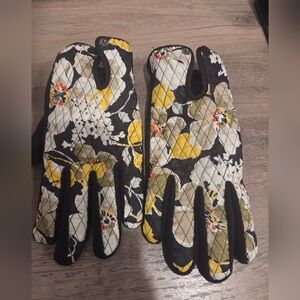 Vera Bradley Fleece  Floral Quilted Gloves Size S/M